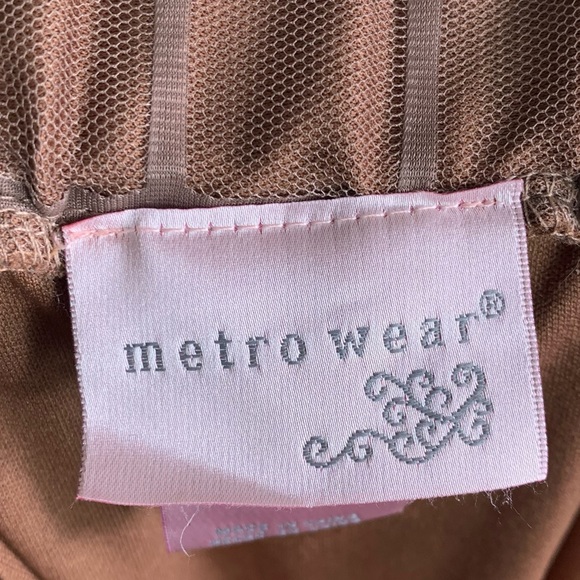 Metrowear Brown Windowpane Tulle Pleated MidiSkirt - Picture 4 of 7